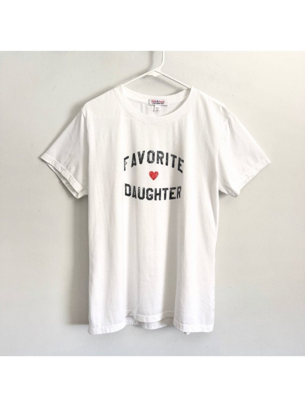 Favorite Daughter White Graphic Short Sleeve Cotton T-Shirt Women’s Size Large